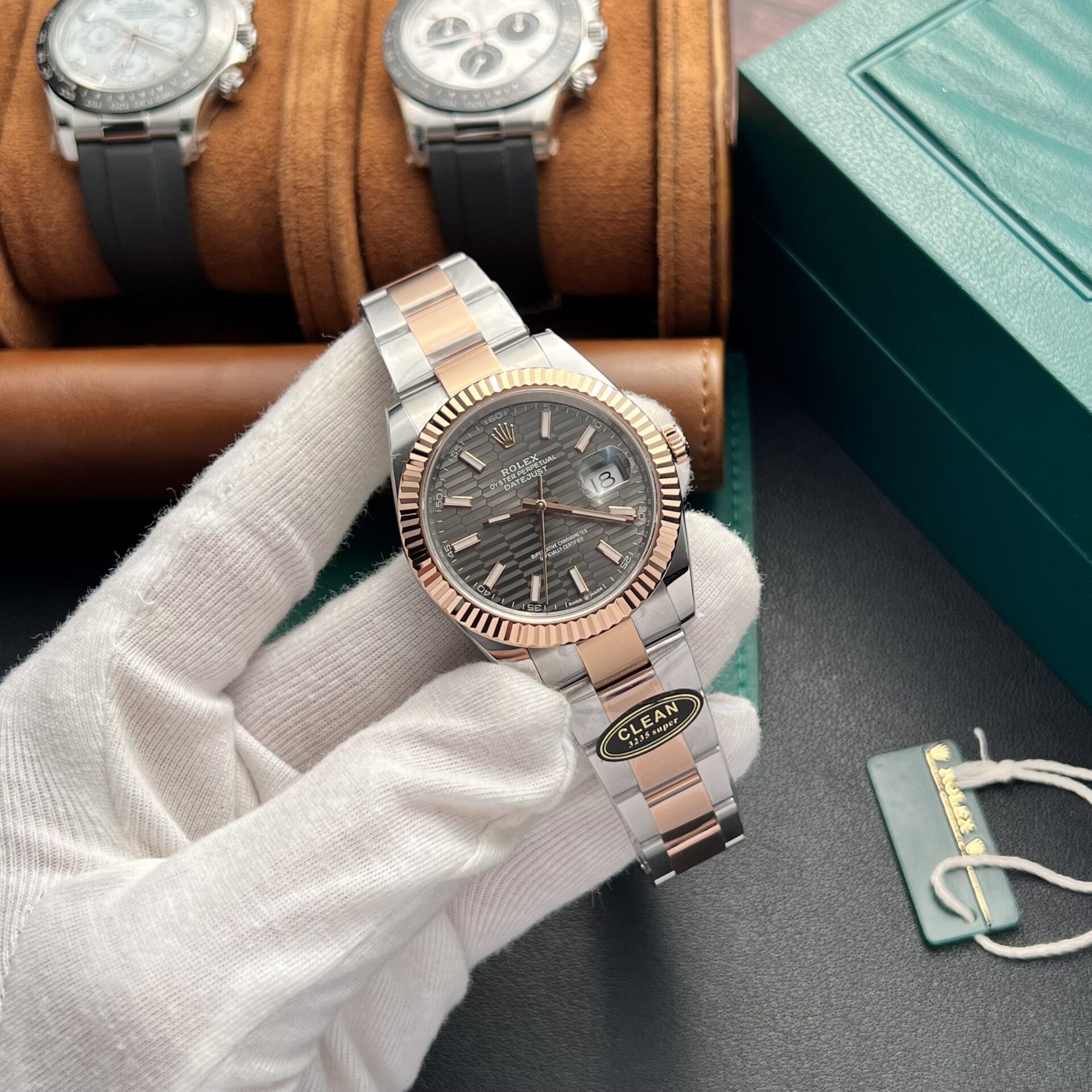 Rolex DateJust 126331 Replica 1:1 Watch Gray Dial Oyster Strap Clean Factory 41mm