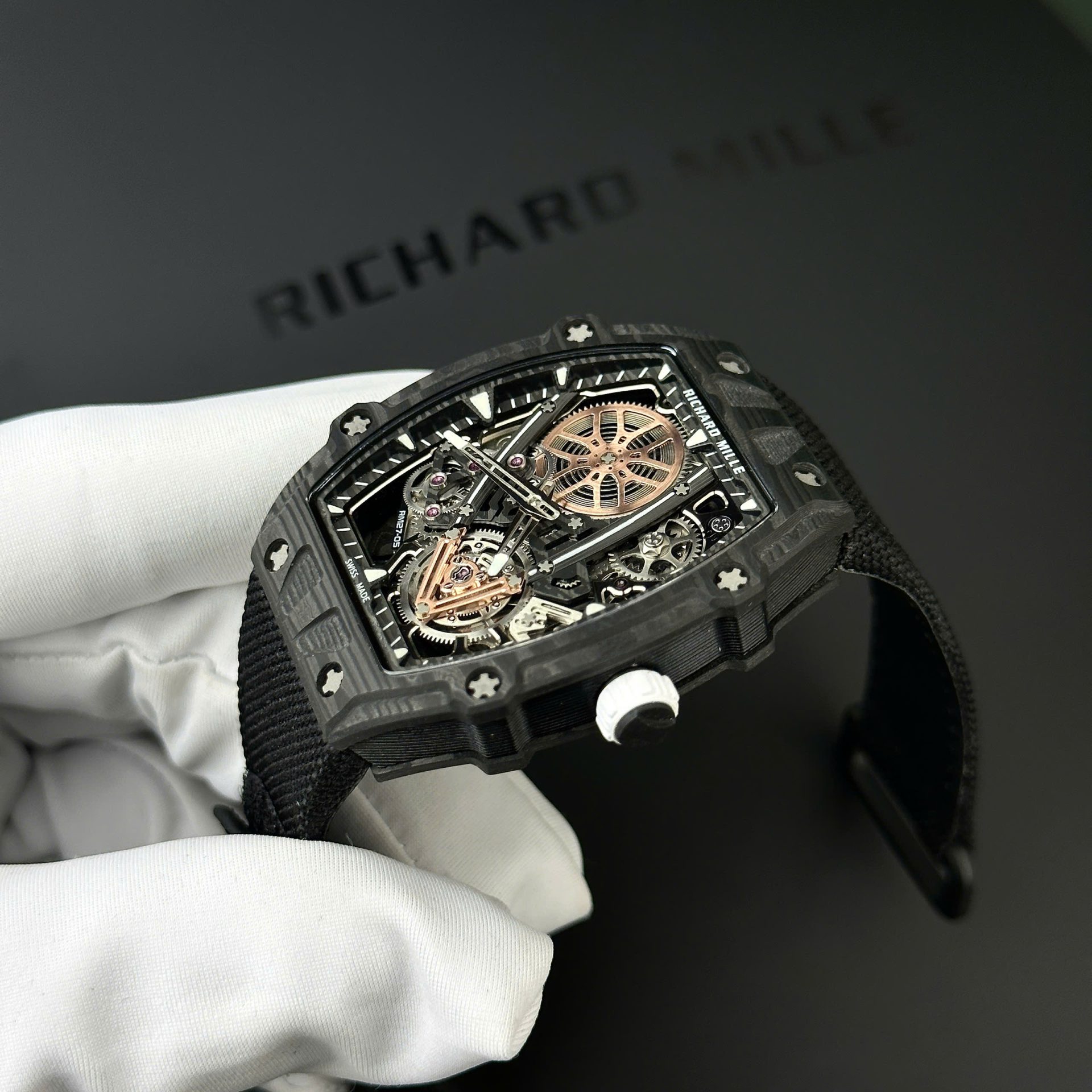 Richard Mille RM27-05 Carbon Replica Watches Best Quality 38x48mm