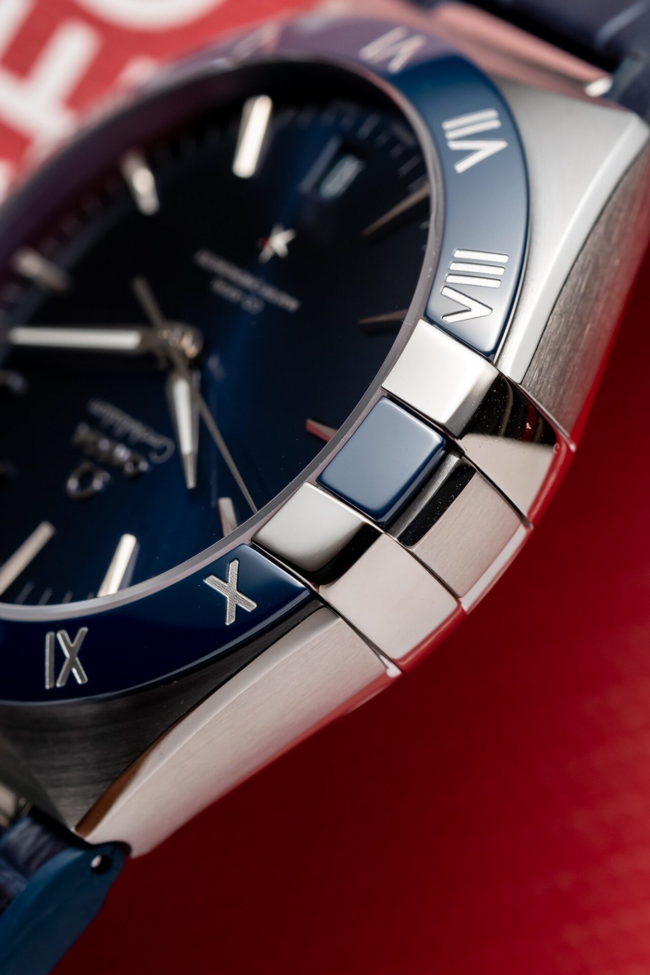 Omega Constellation Replica 11 Watch Blue Dial Leather Strap 41mm