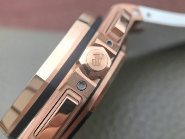 Replica Audemars Piguet Royal Oak Offshore 44mm RG Summer Edition JF White Rubber Strap A3126