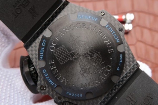 Replica Hublot King Power OceanGraphic 4000 CF V6F Blue Markers Rubber Strap A7750