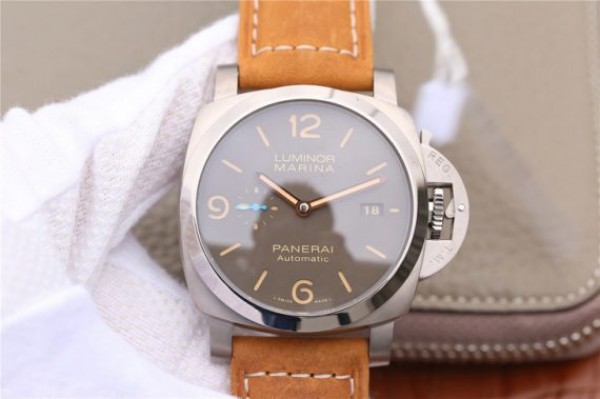 Replica Panerai PAM1351 Titanium ZF Brown Dial Brown Asso Strap P9010