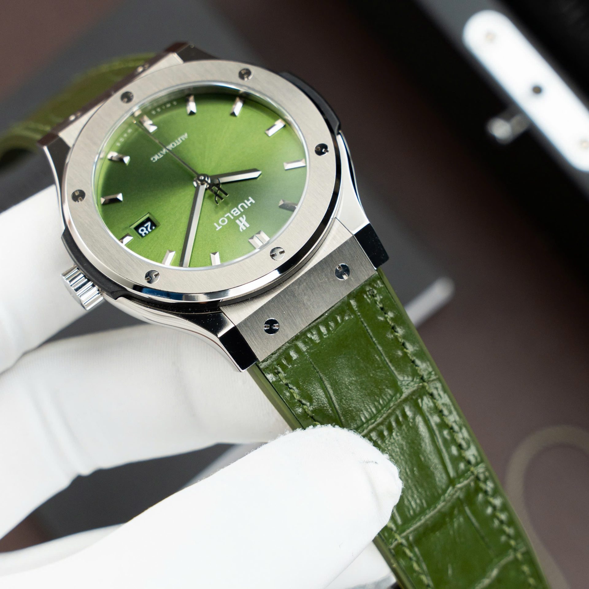 Hublot Classic Fusion Titanium Black Replica Watches Movement SW300 Weight 84 Gram 42mm