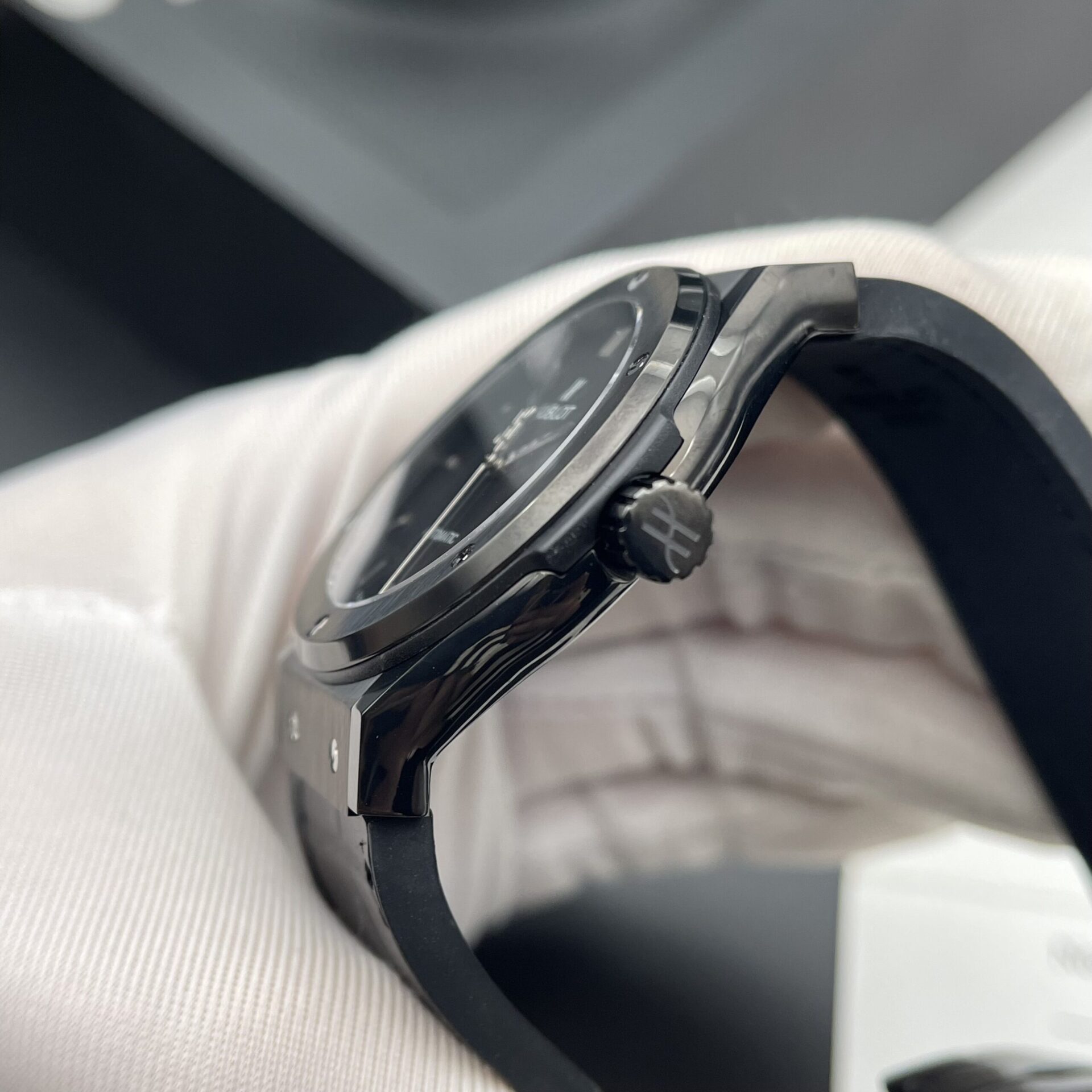 Hublot Classic Fusion Ceramic Clone Watch Black Dial HB Factory 42mm