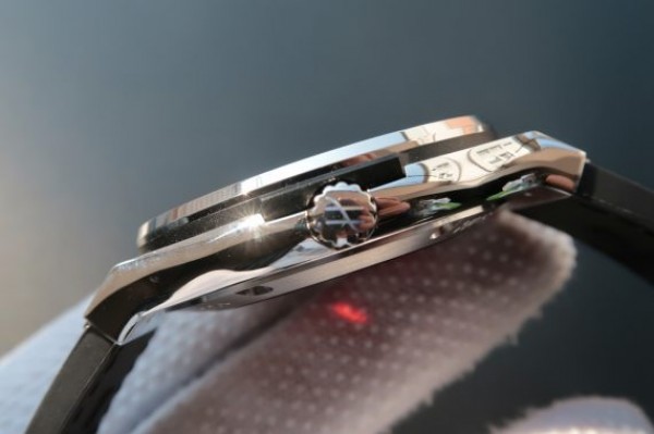 Replica Hublot Classic Fusion Tourbillon 45mm TF Red Skeleton Dial Black Gummy Strap A23J