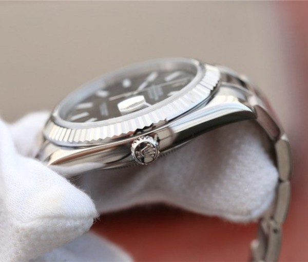 Replica Rolex DateJust 41mm 126300 Noob Black Dial Stick Markers SS Oyster Bracelet A3235