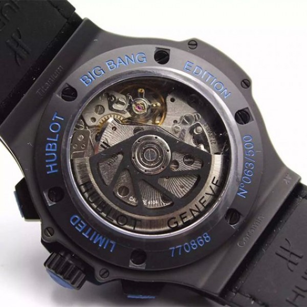 Replica Hublot Big Bang Full Ceramic Evolution Blue Magicb Gummy Strap HUB4104