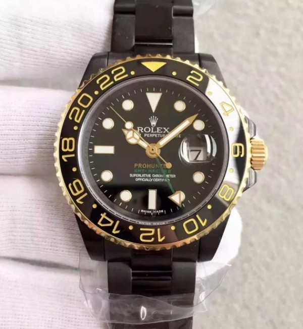 Replica Rolex GMT-Master II 116713 Black Dial ProHunter SS Bracelet A2836
