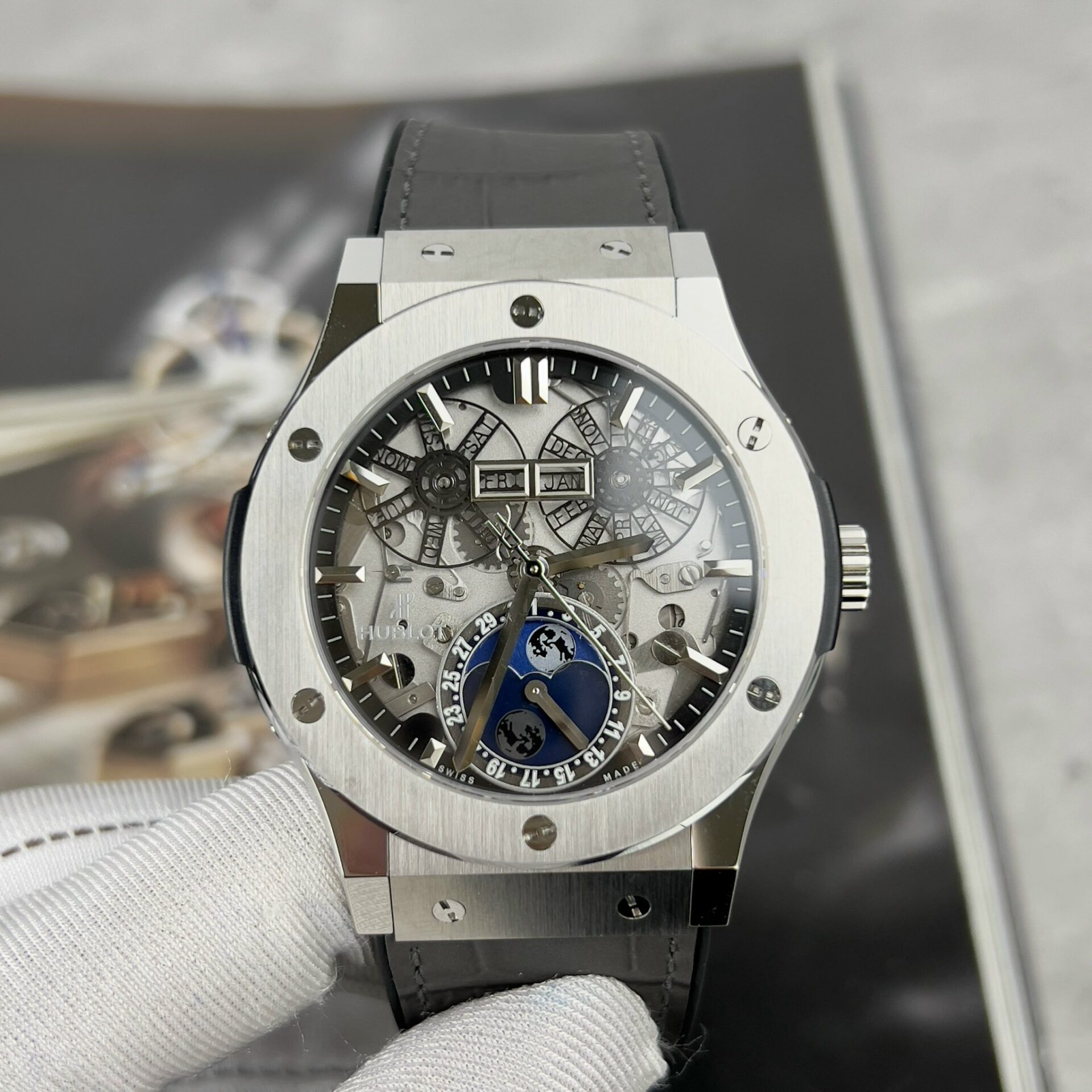 Hublot Aerofusion Moonphase Replica Watch Skeleton Mechanical 45mm