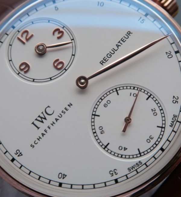 Replica IWC YLF Portuguese Regulateur RG White Dial Gold Markers A6498