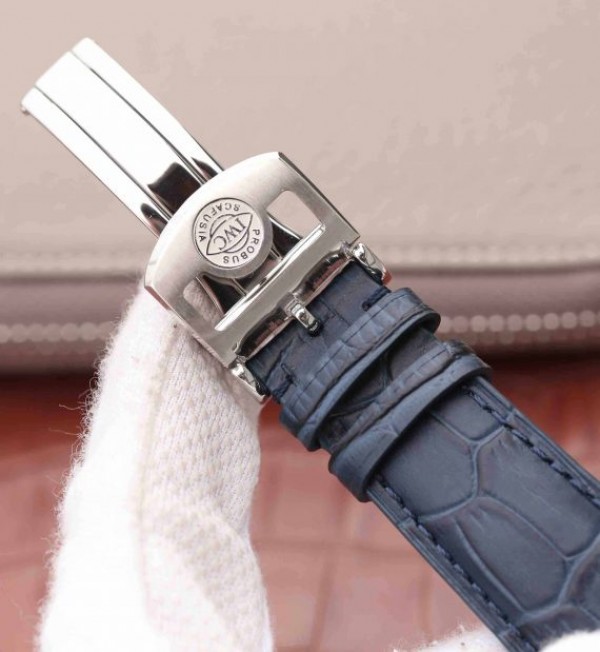 Replica IWC AZ Portuguese Tourbillon White Dial Blue Markers