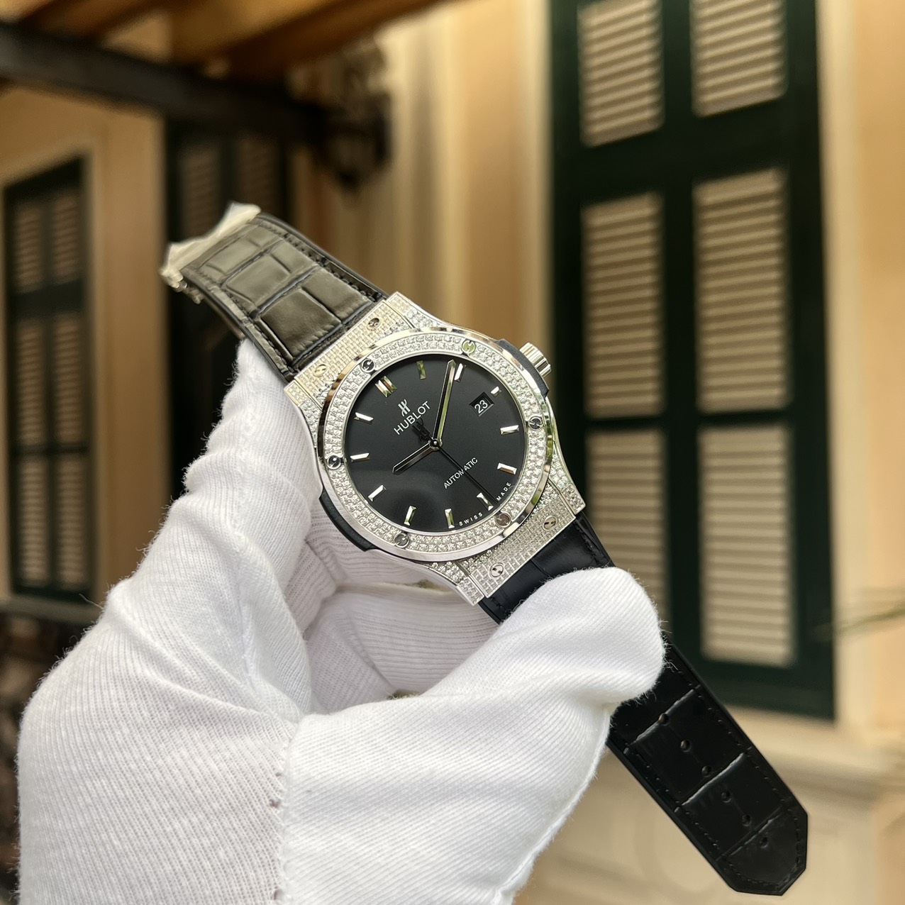 Hublot Classic Fusion Replica Watch Diamond Black HB Factory 42mm