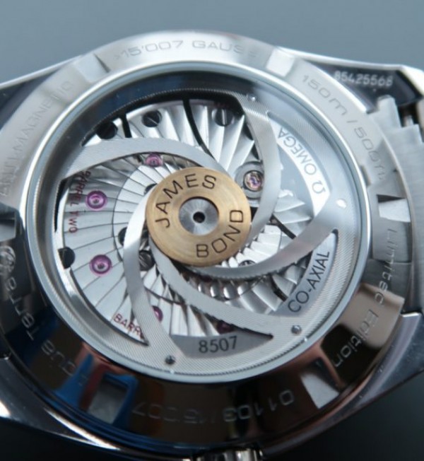 Replica Omega XF Seamaster James Bond Bumble Bee Blue Textured Dial SS Bracelet A8507