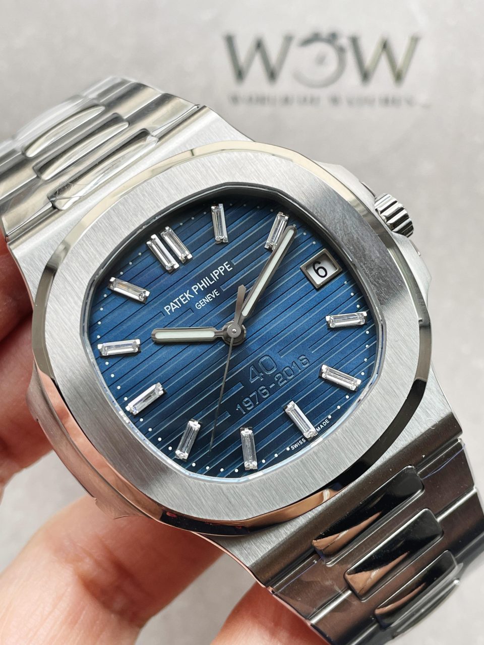 Replica PATEK PHILIPPE Nautilus 5711 40th Anniversary SS PPF 1:1 Best Edition Blue Dial on SS Bracelet A330