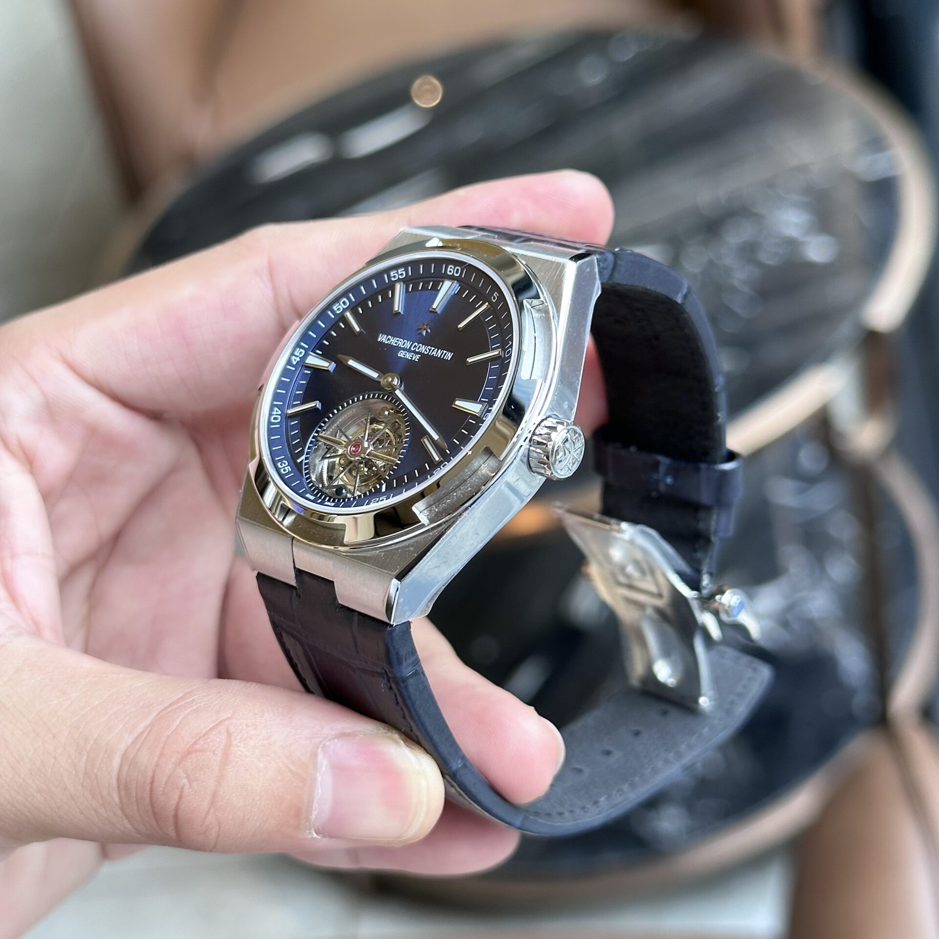 Vacheron Constantin Overseas 6000V Tourbillon Blue Replica 1:1 Watch 42.5mm