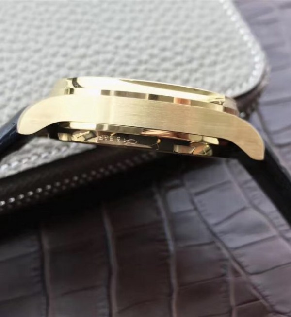 Replica IWC ZF Portuguese IW5001 YG Gray Dial Leather Strap
