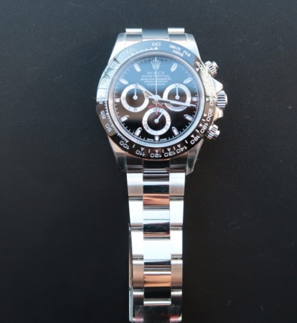 Replica Rolex Daytona 116500 LN Noob Black Dial SS Bracelet A7750
