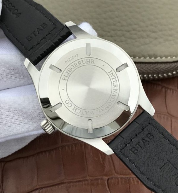 Replica IWC XF Mark XVII Black Dial Black Leather Strap A2892