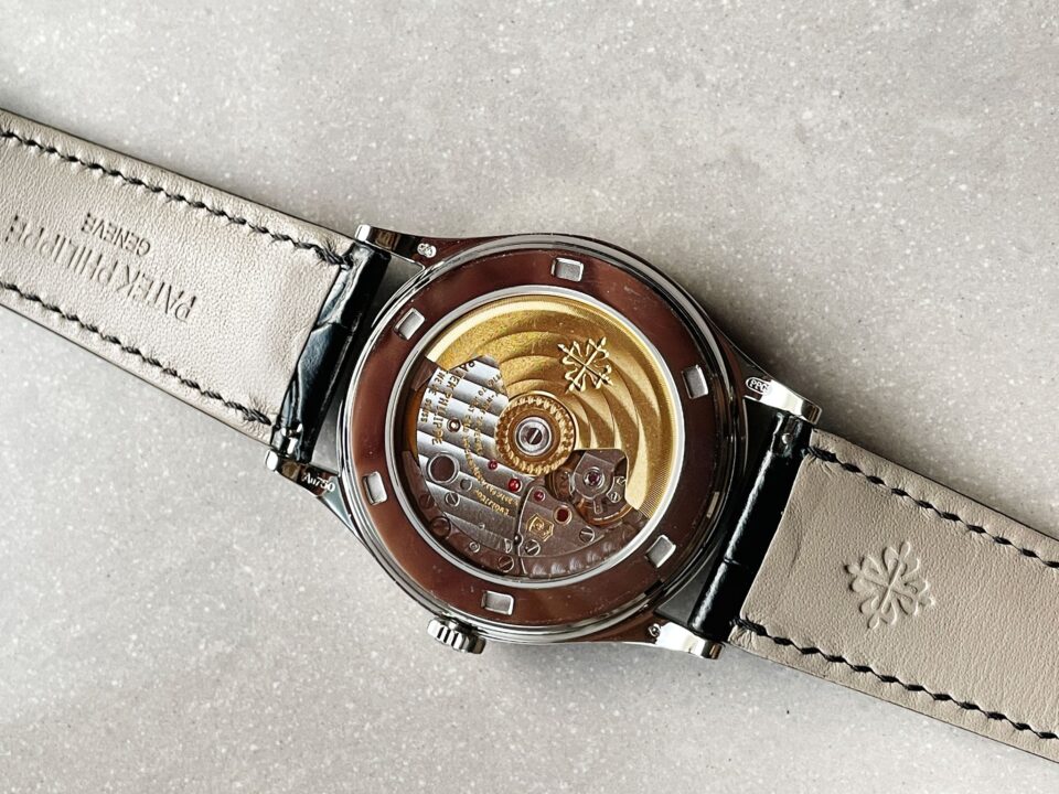 Replica PATEK PHILIPPE Calatrava ZF 5298p Date Sweep Seconds in Diamond Bezel Black Dial ZF factory