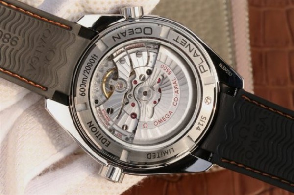 Replica Omega Planet Ocean Professional Ceramic Bezel 45mm OMF Orange Marker Rubber Strap A8500