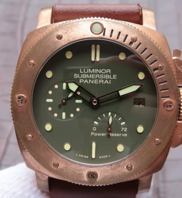 Replica Panerai XF PAM507 Bronzo Luminor Submersible Leather Strap A23J