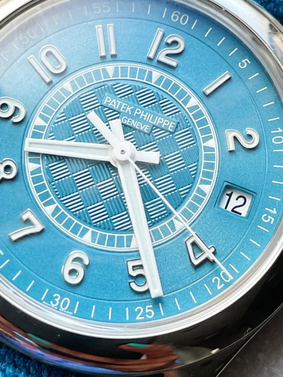 Replica PATEK PHILIPPE Calatrava 6007A-001 SS ZF 1:1 Best Edition Blue Dial on Blue Leather Strap A324CS