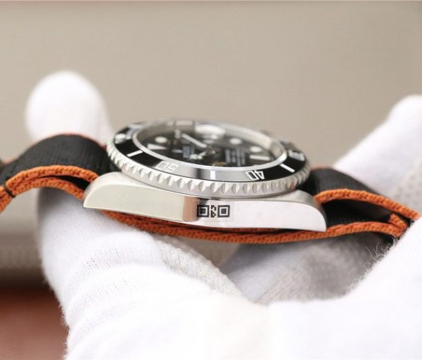 Replica Rolex Submariner 116610 LN Black Ceramic Bee Noob Nylon Strap A2836