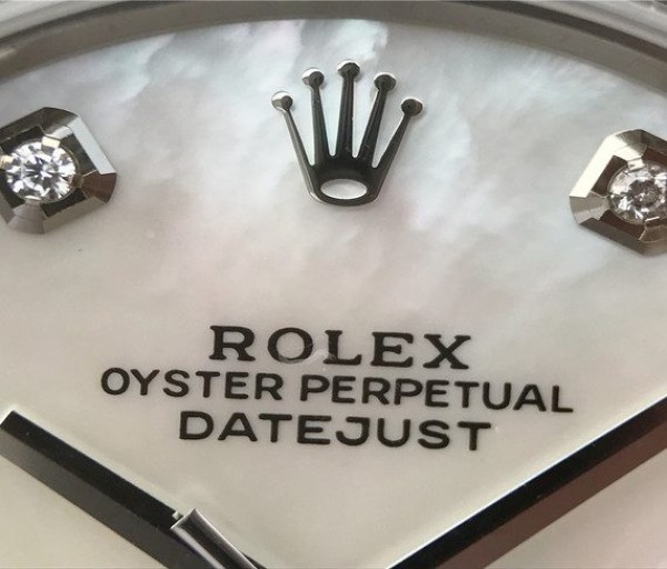 Replica Rolex DateJust 41mm 126300 Noob White MOP Dial Diamonds Markers SS Bracelet A3235