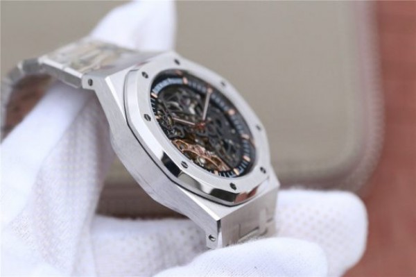 Replica Audemars Piguet Royal Oak 41mm Double Balance Wheel Openworked 15407 SS JF SS Bracelet A3132
