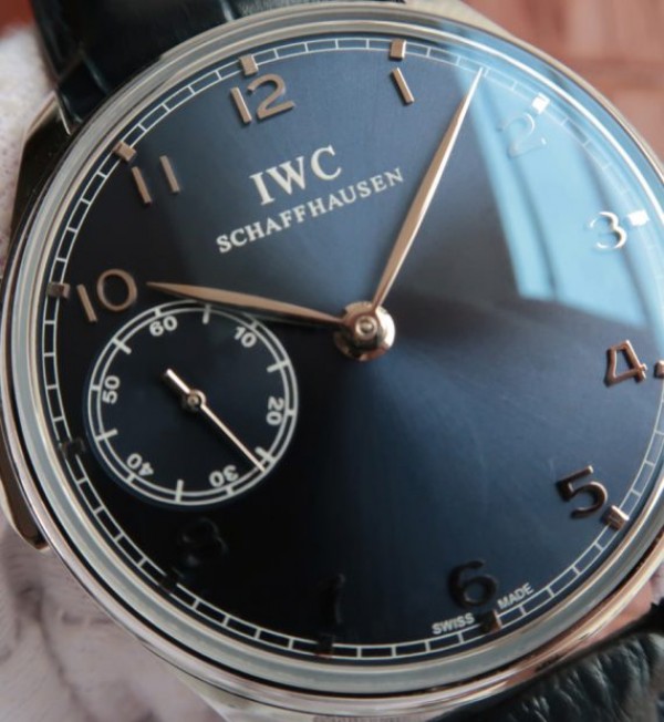 Replica IWC YLF Portuguese IW524205 Blue Dial Leather Strap A95290