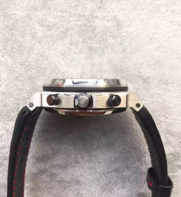 Replica Audemars Piguet JF Royal Oak Offshore Black Theme Black Leather Strap A3126
