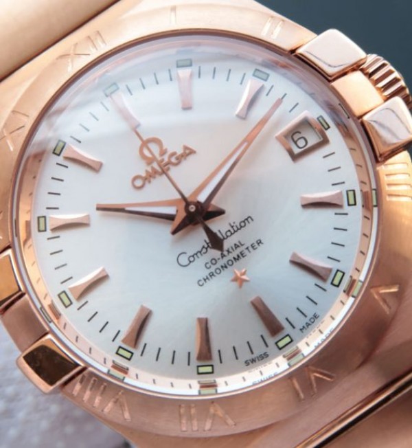 Replica Omega V6 Constellation 123.20.35 RG Case White Dial