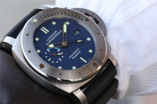 Replica Panerai PAM371 Titanium Blue Dial XF Black Rubber Strap P9001