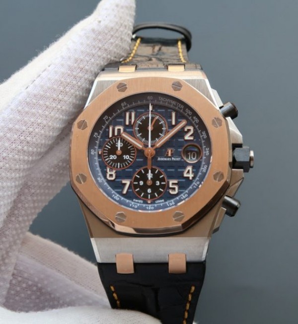 Replica Audemars Piguet JF Royal Oak Offshore RG Bezel Blue Dial A3126
