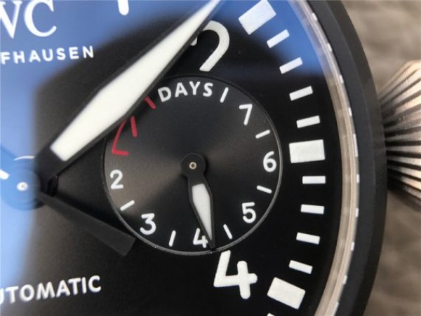Replica IWC Big Pilot Real PR IW502001 Real Ceramic ZF V2 Black Calfskin Strap A51111