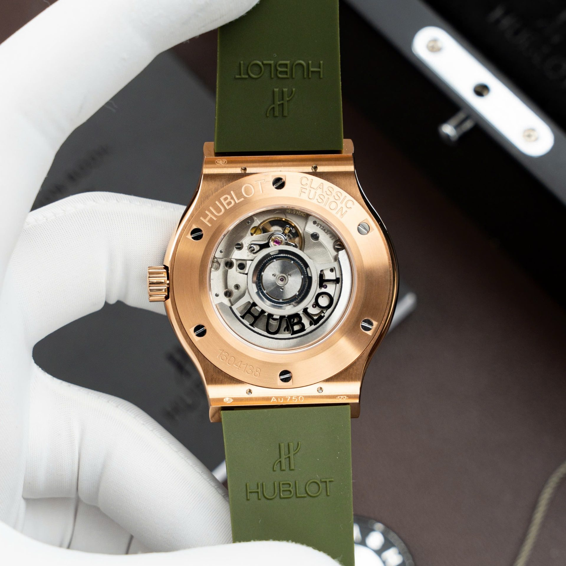 Hublot Best Replica Watch Classic Fusion King Gold Green Dial Movement SW300 Swiss Made 42mm