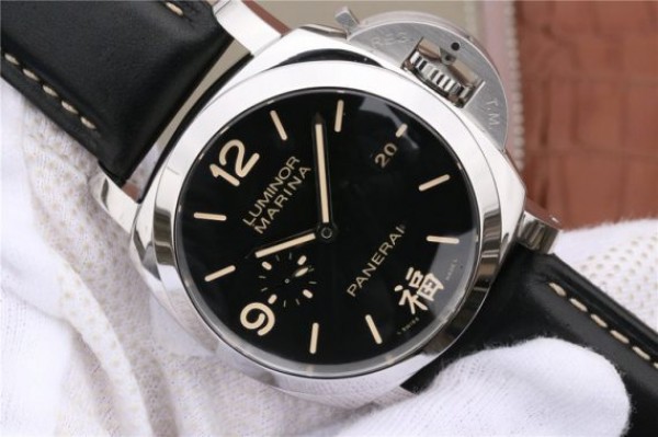 Replica Panerai PAM498 VSF Black Dial Leather Strap P.9000