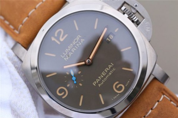 Replica Panerai PAM1351 Titanium ZF Brown Dial Brown Asso Strap P9010