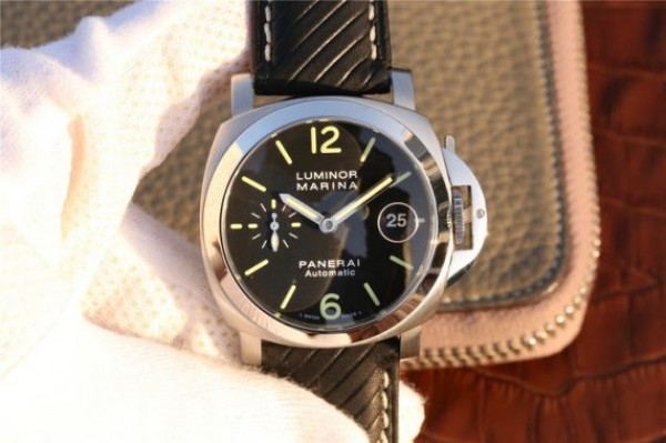 Replica Panerai PAM048 XF Black Dial Black Leather Strap A7750