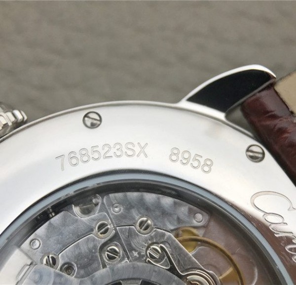 Replica Cartier Ronde De Cartier SS White Dial Diamonds Bezel Croco Strap A2892