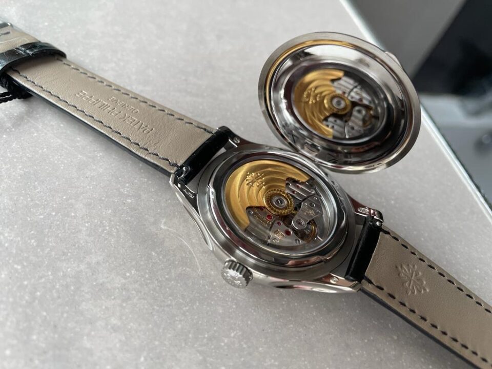 Replica PATEK PHILIPPE Calatrava ZF 5298p Date off White Dial SS bezel ZF factory