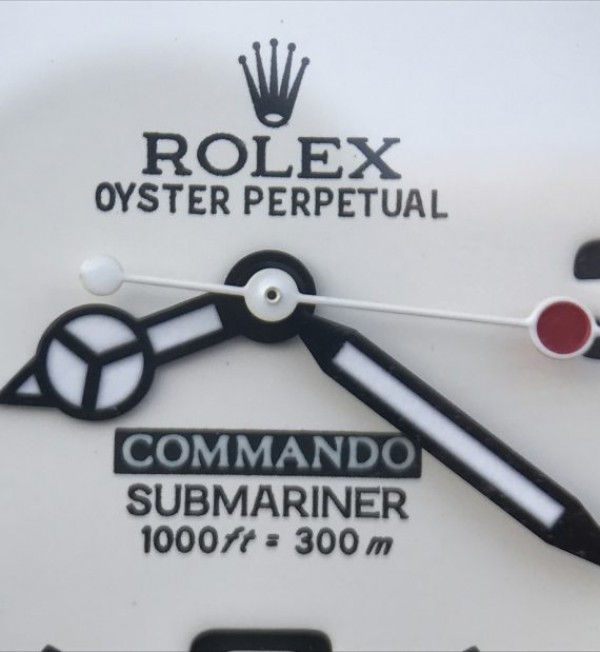 Replica Rolex Submariner Commando White Dial Ceramic Bezel Rubber Strap A2836