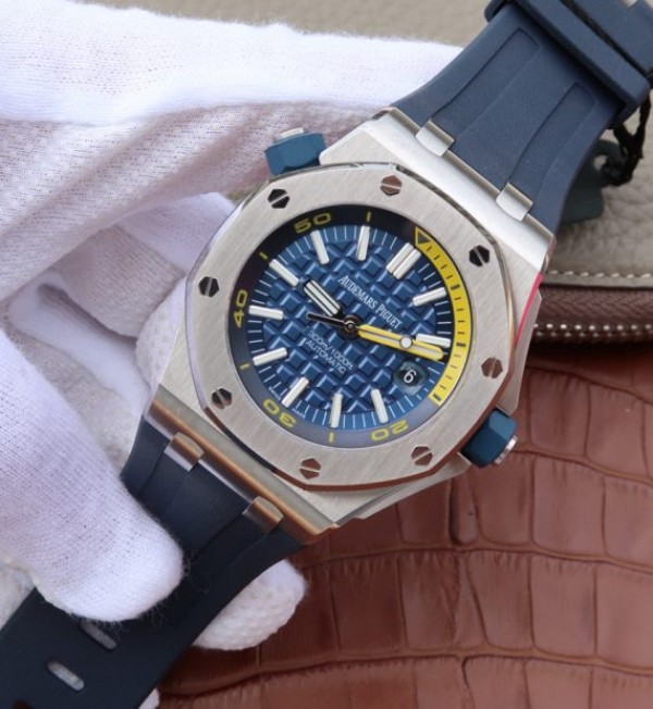 Replica Audemars Piguet JF Royal Oak Offshore Diver 2017 Blue 15710 Rubber Strap A3120
