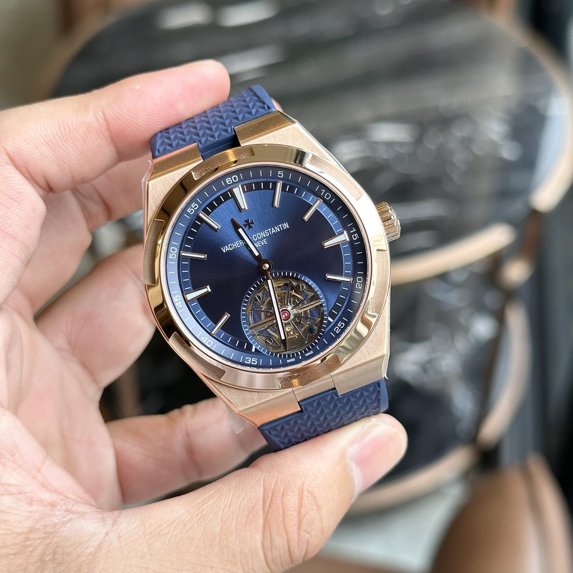 Vacheron Constantin Overseas 6000V Tourbillon Rubber Strap Replica Watch 42.5mm