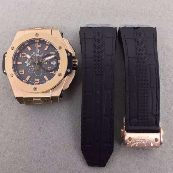 Replica Hublot Big Bang Ferrari Limited Edition RG Black Dial Black Rubber Strap A7753