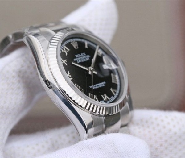 Replica Rolex DateJust 36mm SS 116234 ARF Black Dial Roman Markers 904L Oyster Bracelet SA3135