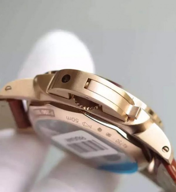 Replica Panerai ZF PAM393 Ladies RG Leather Strap P9000