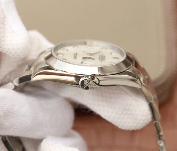 Replica Rolex DateJust 41mm 126300 Noob White MOP Dial Diamonds Markers SS Bracelet A3235
