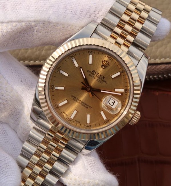 Replica Rolex DateJust 41mm 126333 Noob YG Wrapped YG Dial SS/YG Bracelet A3235