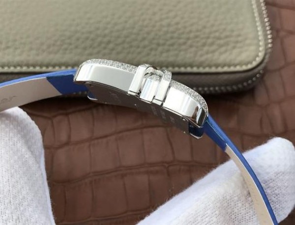 Replica Cartier High Jewelry Watches WJ306014 Blue Dial Blue Fabric Strap